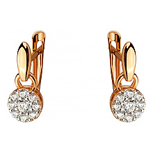 Золоті сережки з фіанітом (цирконієм куб.) (01-200785599)