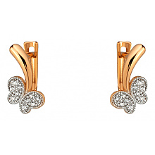 Золотые серьги с фианитом (цирконием куб.) (01-200788499)