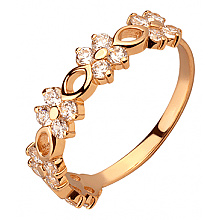 Золотое кольцо с фианитом (цирконием куб.) (01-200819399)