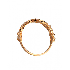 Золотое кольцо с фианитом (цирконием куб.) (01-200819399) фотография