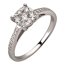 Золота каблучка з діамантами (01-200845099)