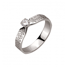 Золота каблучка з діамантом